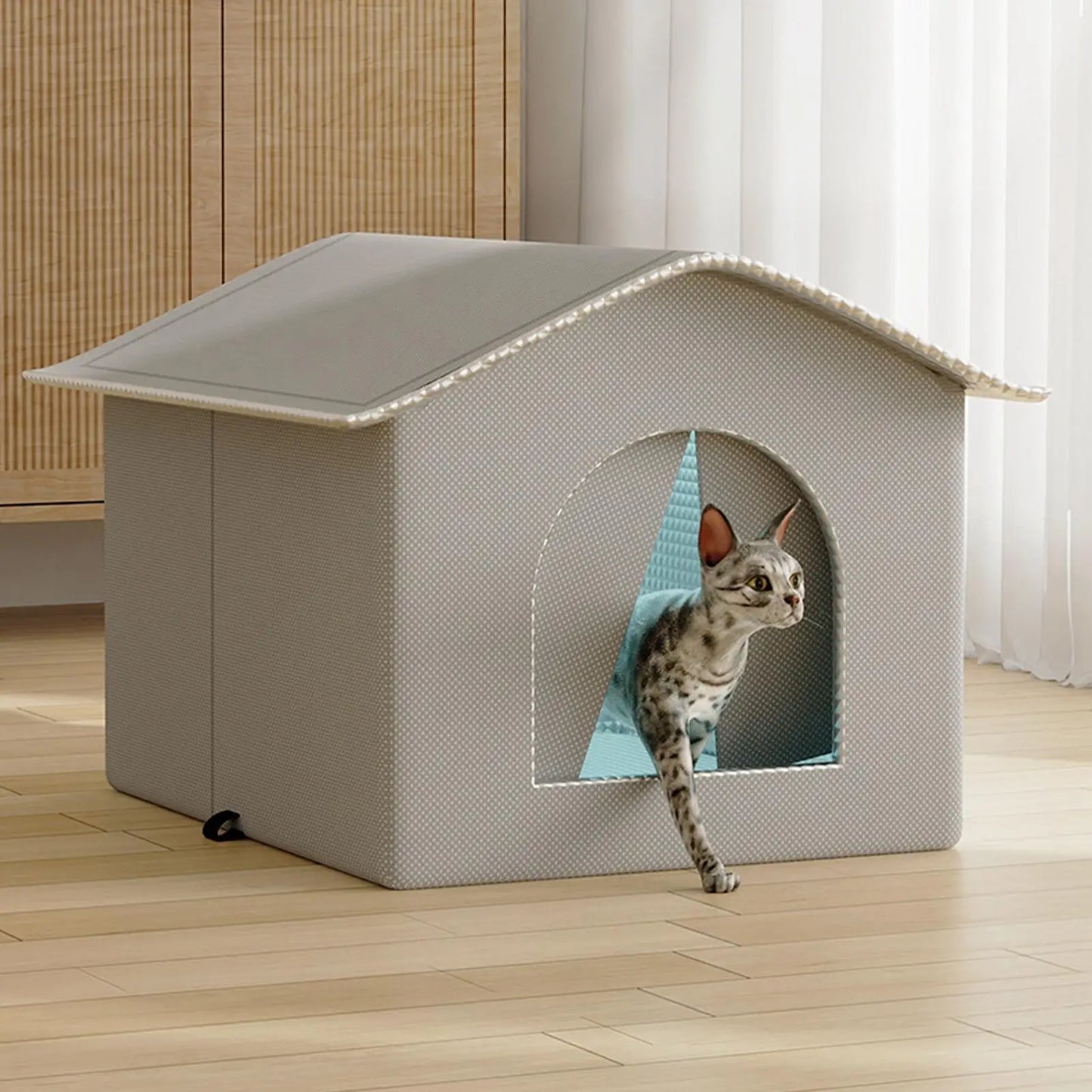 Cat House Sturdy Cooling Outdoor Weatherproof Insulated For Outdoor Indoor Cats House For Summer Shelter For Stray Barn