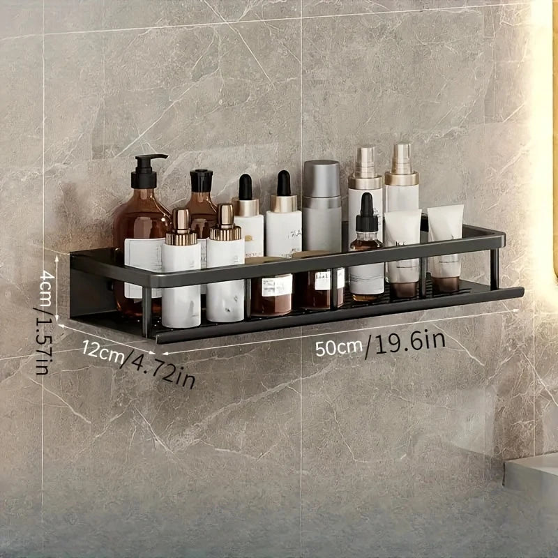 Black Bathroom Shower Room Storage Rack Toiletries Shelf Storage Is Perfect For Bathroom Item Storage