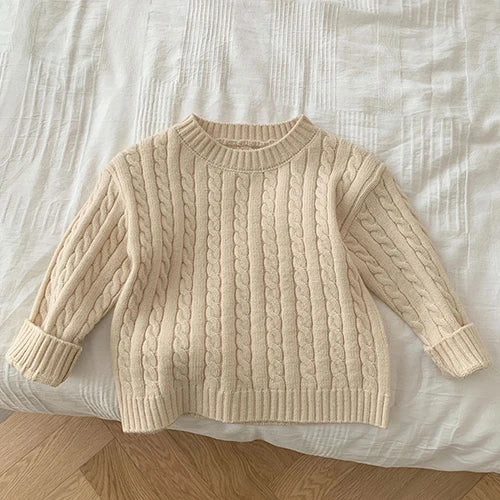 Spring Autumn Kids Knitted Clothing Set Long Sleeved Striped Pullover Sweater+Shorts Baby Boys Girl Clothes Suit Children Suit
