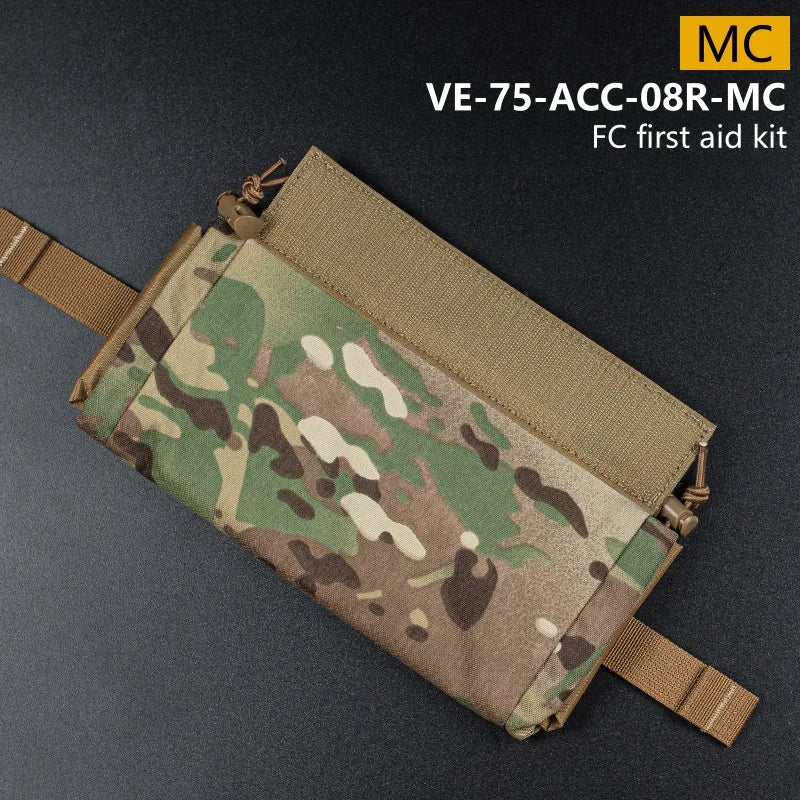 Hunting vest expansion lower abdominal emergency supplies storage bag, large capacity portable quick release FC emergency kit