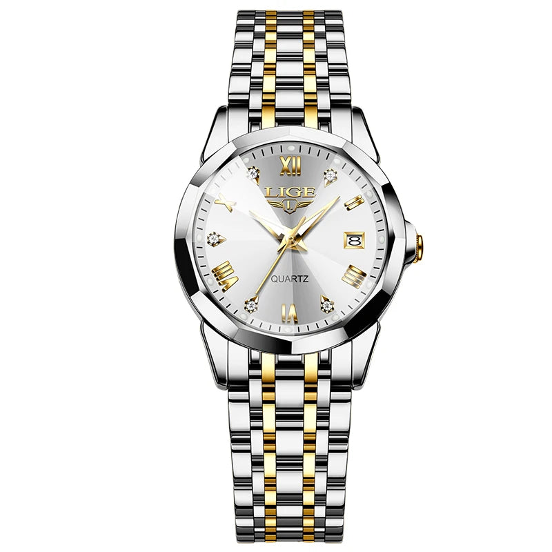 Relogio feminino LIGE Business Women's Watches Top Brand Luxury Waterproof Sport Quartz Watch For Women Simple Date Watch Ladies