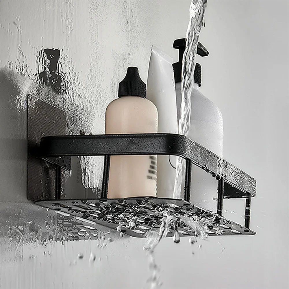 Bathroom Storage Rack, Bathroom Shelves, No-Drill Wall Mount Corner Shelf, Shower Storage Rack Holder