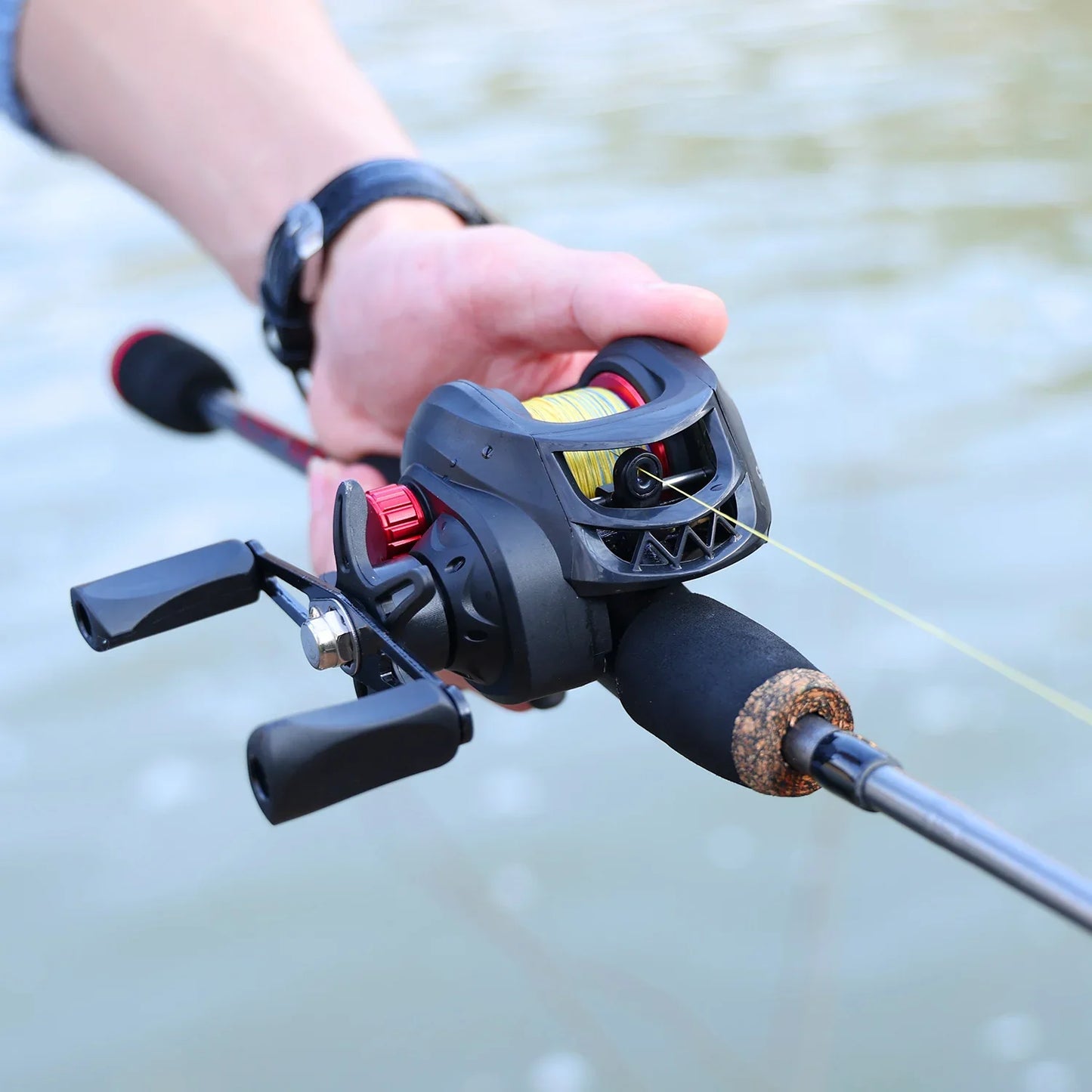 Sougayilang Baitcasting Fishing Rod and Reel Combo 5Section Fishing Rod and 7.2:1 Gear Ratio Reel Full Kit for Bass Carp Fishing