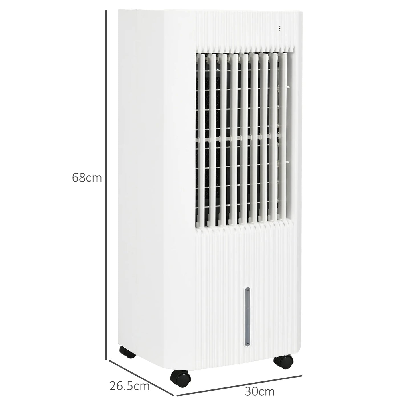 HOMCOM Portable Air Cooler with Humidifier, Ice Packs, Oscillation, White