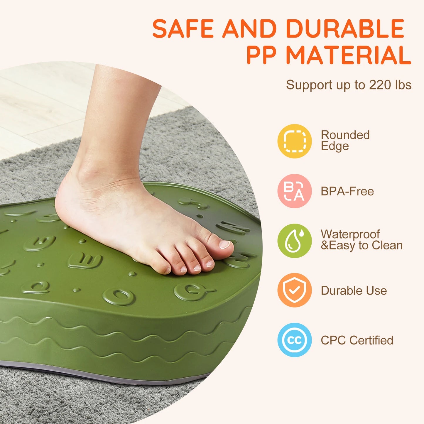SucceBuy 6 PCS Balance Stepping Stones Kids Sports Toys Training Sensorial Social Games for Children Indoor or Outdoor Play