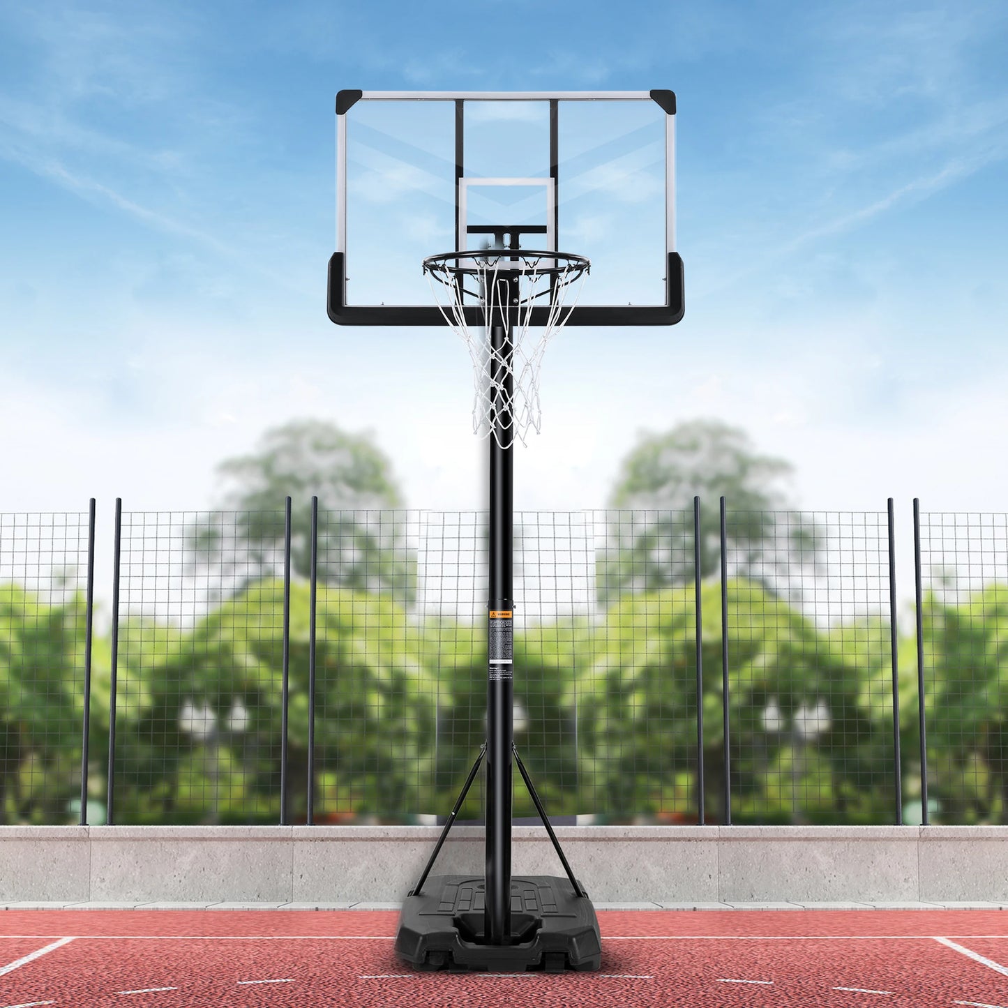 Portable Basketball Hoop 44 inch Goal Basketball Hoop System Height Adjustable 7 ft. 6 in..10 ft. with Indoor Outdoor