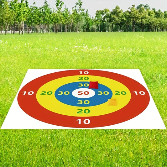 Target Toss Game Set with 2 Sandbags Durable Outdoor Party Game for Family Fun Backyard Activities Easy Setup No Power Needed