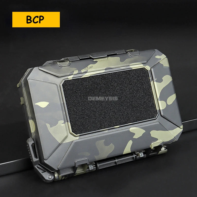 Tactical Equipments Storage Box  Waterproof Outdoor Hunting Gun Accessories Carry Case Lockable Molle Hard Shell Bag