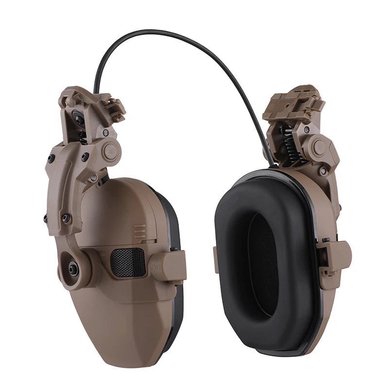 Electronic Shooting Headset Helmet Mounted Version Hunting Pickup and Noise Reduction Tactical Headset Hearing Protection