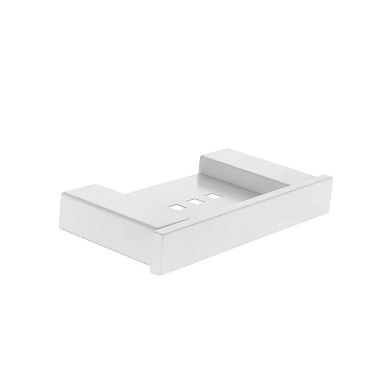 White Bathroom Accessories Towel Rack Shelf Toilet Brush Roll Paper Holder Toothbrush Holder Soap Dish Coat Holder Bath Hardware