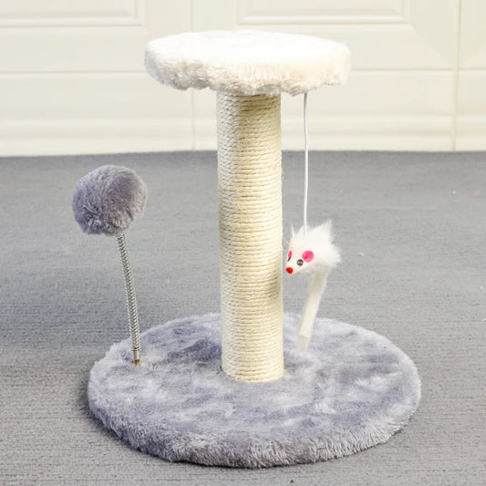 Cat Tree Tower, Cat Scratching Post with Interactive Ball Toys and Plush Mouse for Kitty Cat Play Tower Activity Centre for Play