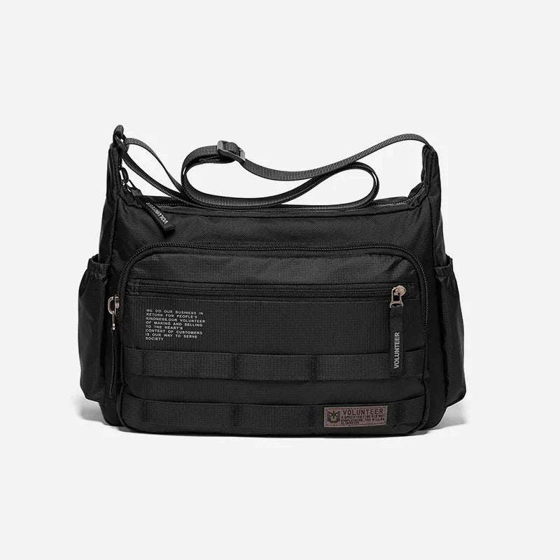Volunteer Men's Crossbody Shoulder Bag Multipurpose Laptop Messenger Bag Casual Oxford Commuter Lightweight Sling Bags 1829-06