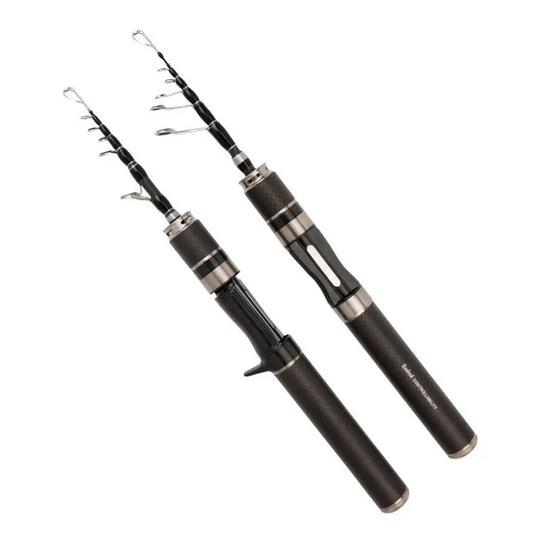Telescopic Fishing Rod Full Kits Casting Rod Glass Fibre Fishing Rod Set 1.5m-1.8m Spincast Fishing Reel Fishing Pole Fishing