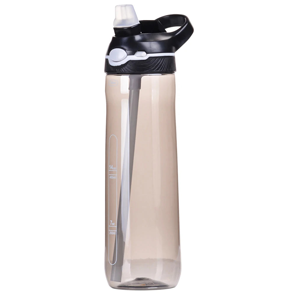 800ml Tritan Sports Water Bottle with Straw Portable Water Bottle Large Capacity Fitness Water Cup for Camping Hiking
