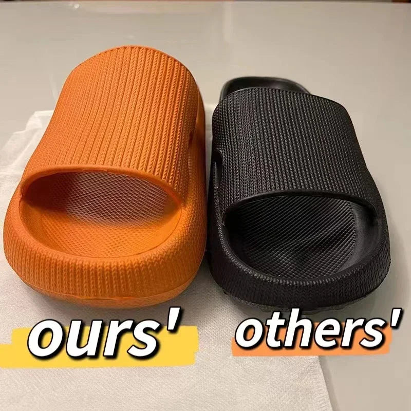 Women Eva Thick Platform Cloud Slippers Indoor Home Soft Sole Pillow Slides Sandals Woman 2025 Summer Non Slip Beach Flip Flops
