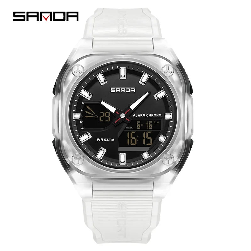 Men Sports Watches 2025 Top Brand Luxury Men Digital Quartz Wrist Watches For Male Clock Dual Display Multifunction Wristwatch