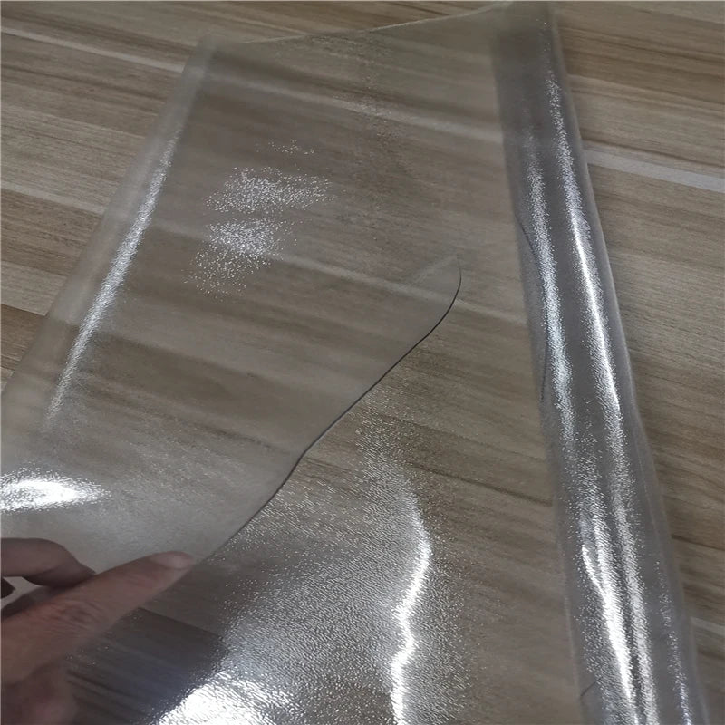 PVC Round Transparent Table Cloth, Waterproof， Oilprpoof , Soft Glass Tablecloth, Dining Table Protector.  (501)