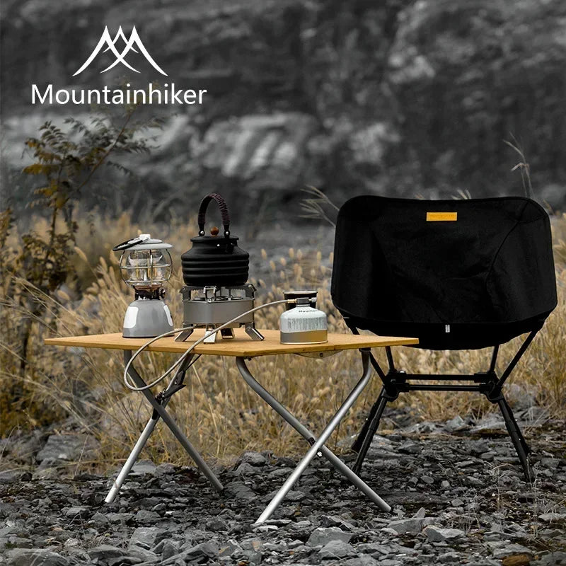 MOUNTAINHIKER Outdoor Camping Bamboo 2/3 Folding Table Portable Fast Storage Folding Desk Outdoor Dining Table Picnic BBQ Table