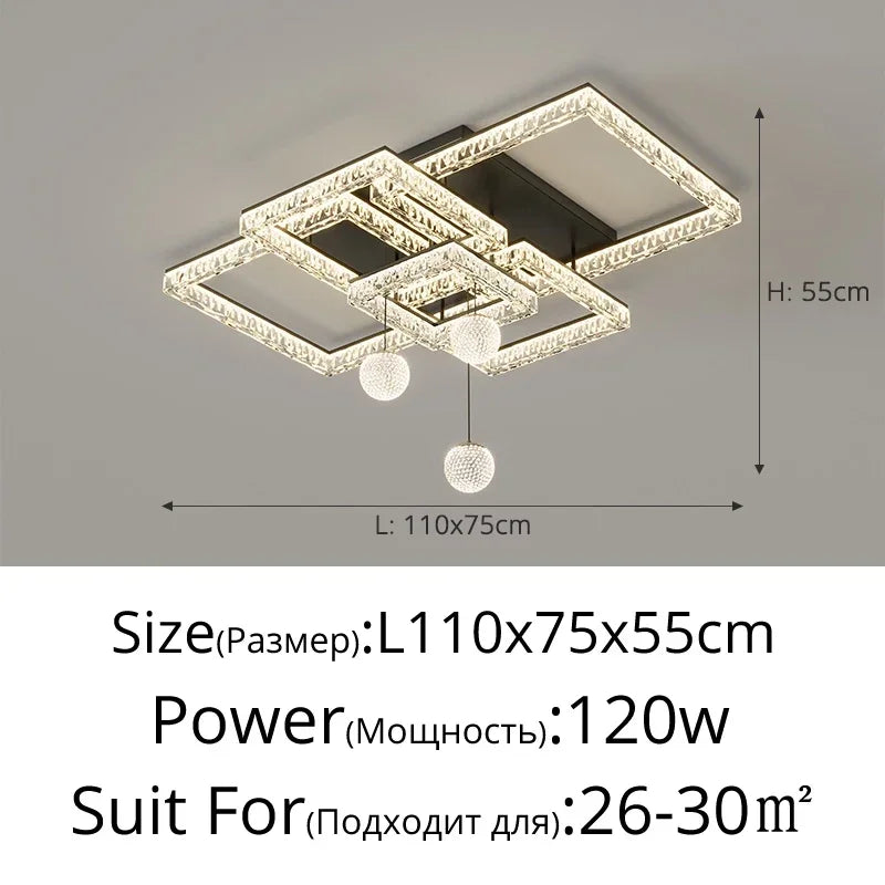 Home Decoration Chandelier Modern Light Luxury LED Ceiling Lamp For Living Room Bedroom Home Decor Indoor Lighting Light Fixture
