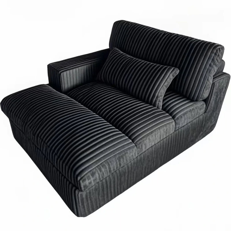 Italian Style Retro Luxury Corduroy Double Sofa Bed for Living Room Vacuum Compression Washable Customizable