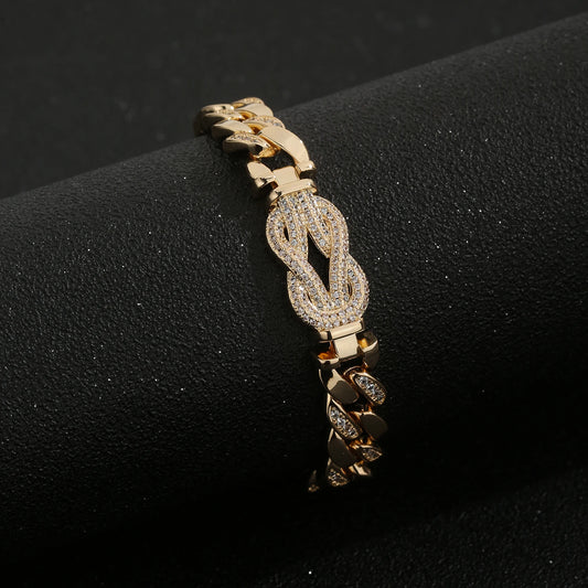 Unisex Copper Chain Bracelet Cubic Zirconia Minimalist Design 17cm 20cm Tarnish Proof Versatile Everyday Jewelry