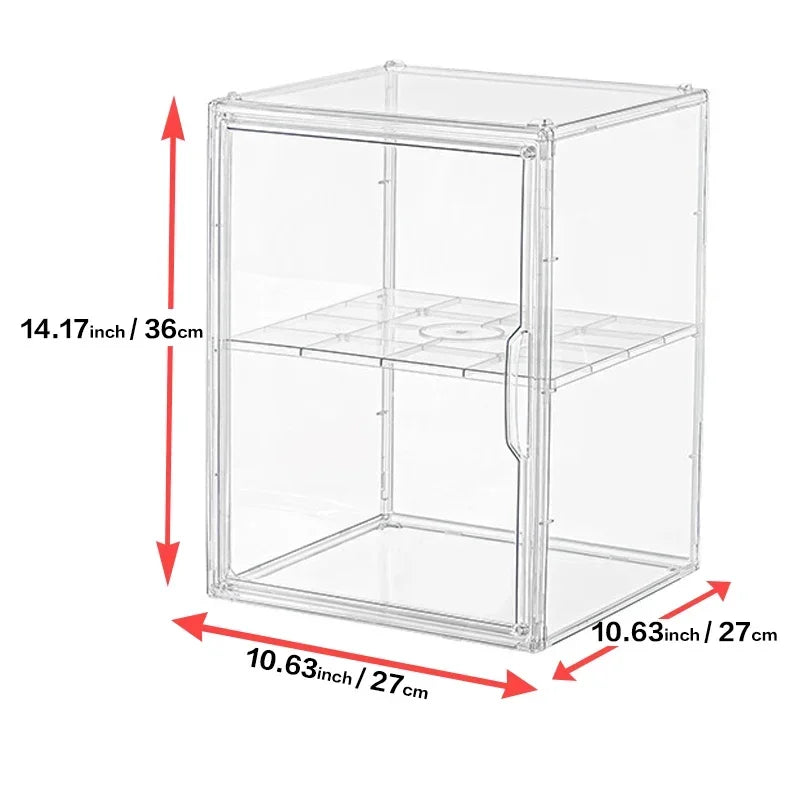 Display Box Large Clear Display Box Dustproof Storage Bins Organizer Bag Show case for Figures Toys Collectibles Gundam Lego