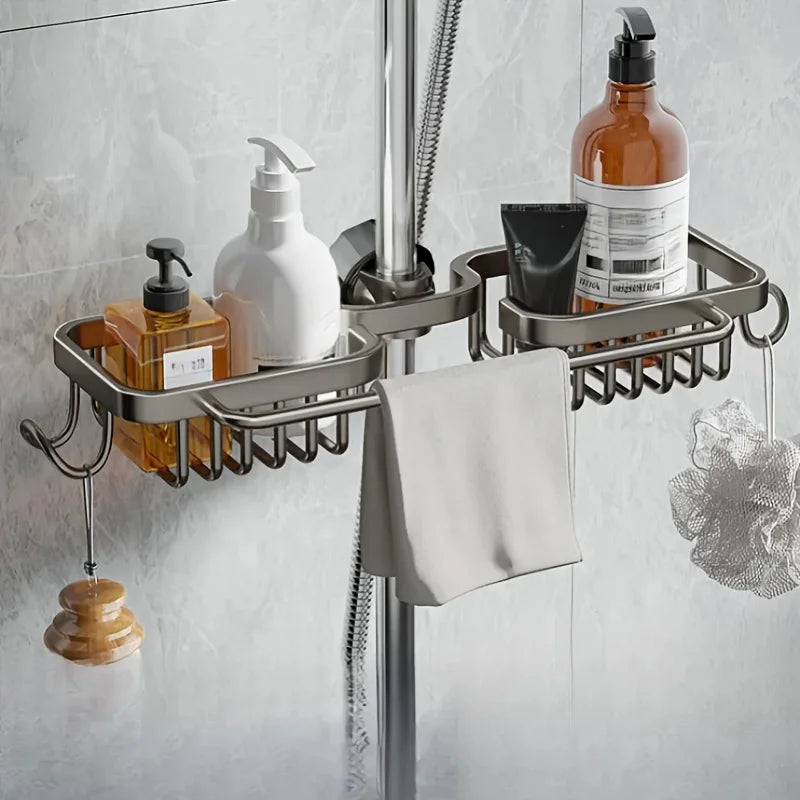 One Bathroom Storage Rack, Shower Head Storage Basket, Shower Head Storage Rack, Suitable for Bathroom Shower Head Kitchen Fauce