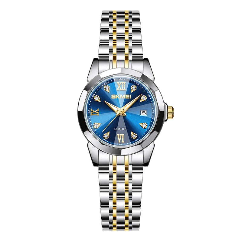 Luxury Full Steel Watches For Women Elegance Date Quartz Wristwatch For Female Lady Waterproof Girl Watch Relogio Feminino