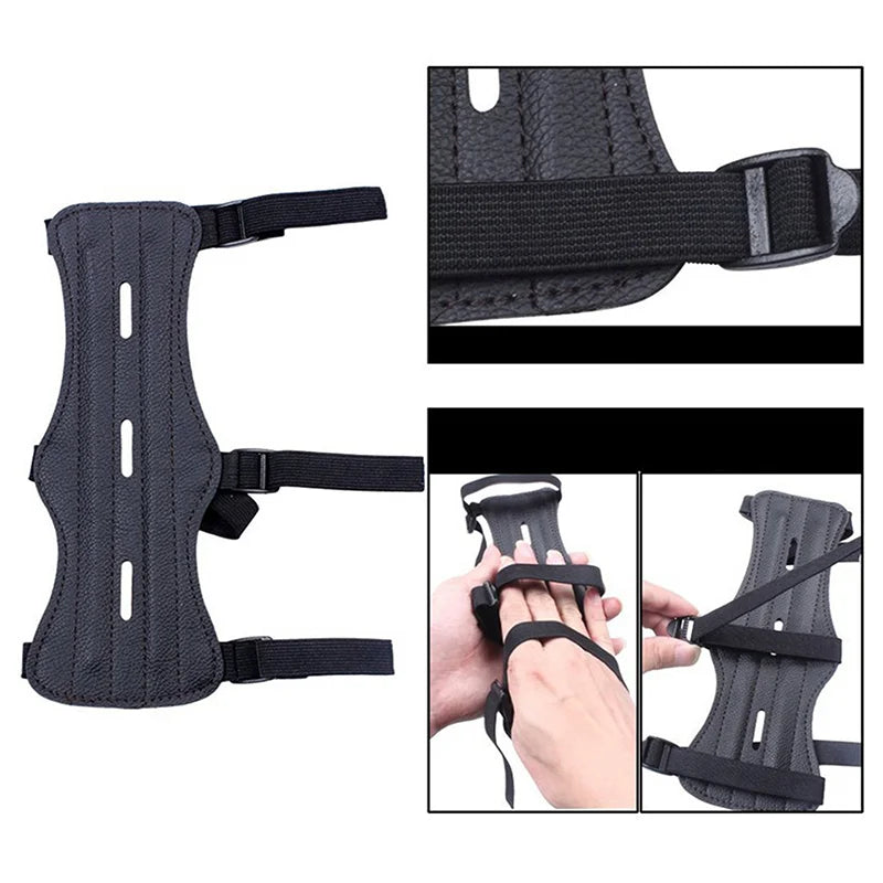 Safe Adjustable Bow Arrow Hunting Shooting Training Accessories Protector Leather Archery Equipment Arm Guard Protection Forearm