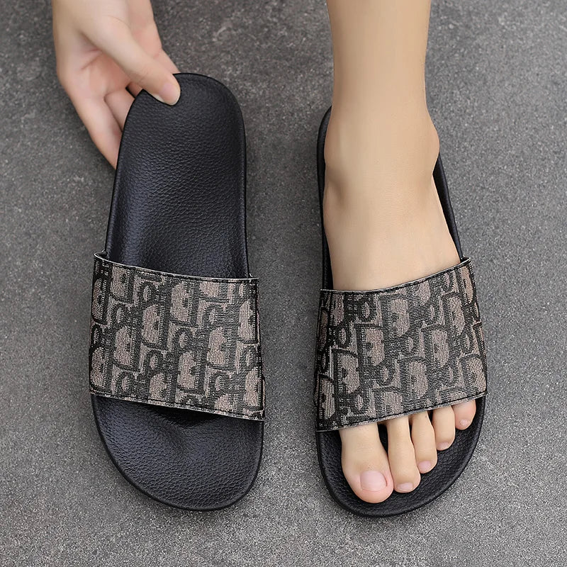 Southeast Asia 2025 large-size one-line slippers fashion outerwear summer men's outdoor beach flat sandals