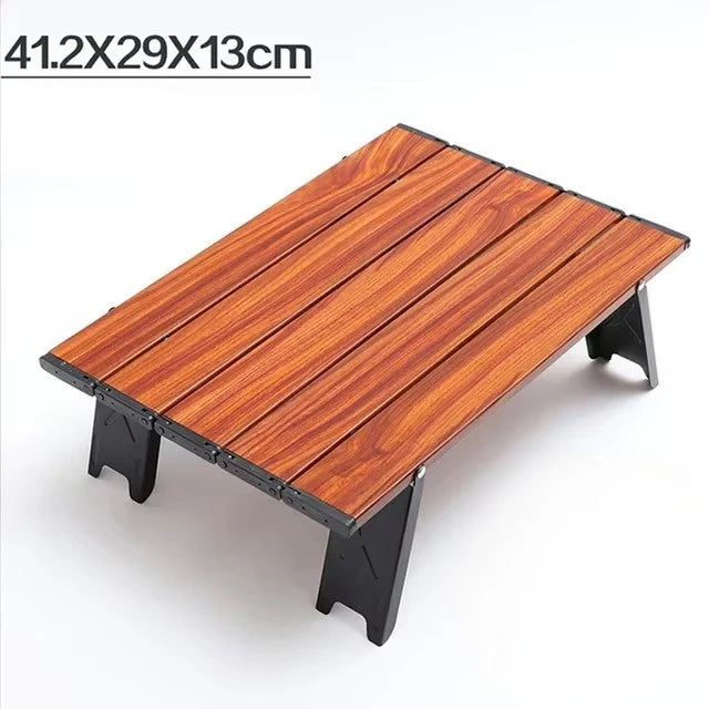 Portable Folding Aluminum Alloy Light Weight Outdoor Furniture Camping Hiking Desk Traveling Outdoor Picnic Table
