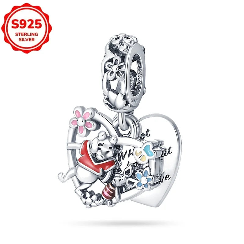 For Original Women 925 Bracelet Bangle Pendant Charm Disney Stitch 925 Sterling Silver Boutique Bead DIY Jewelry Gift New in Hot