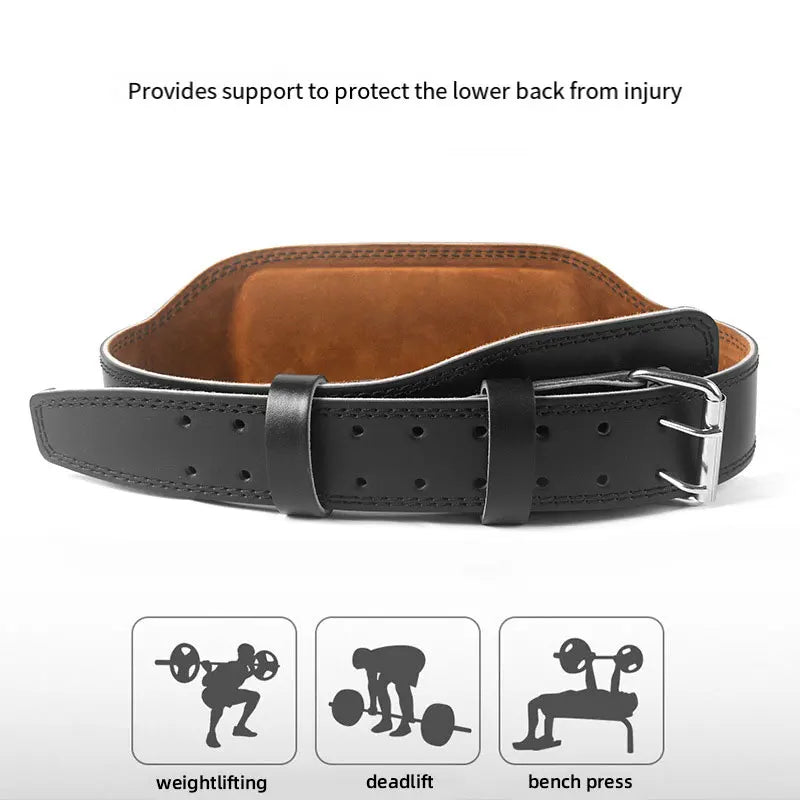 Squat Belt Professional Leather Fitness Belt Weightlifting Deadlift Fitness Waist Belt