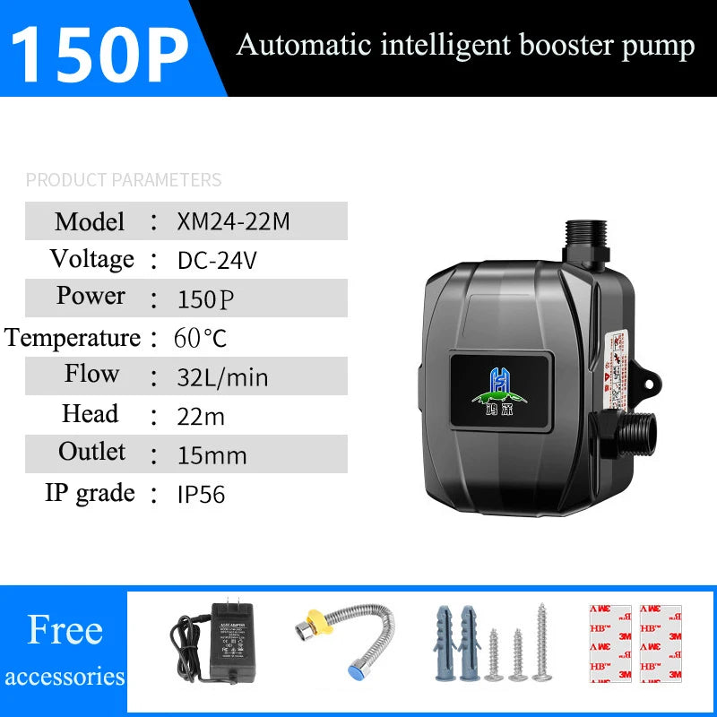 2025 New Upgraded Automatic Booster Pump 150W 24V Brushless Water Pump Home Shower Water Heater Added Water Pressure Silent Pump