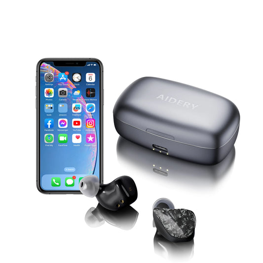 OTC Bluetooth Hearing Aids Rechargeable Hearing Amplifier with APP Control Noise Reduction for Mild To Moderate Hearing Loss