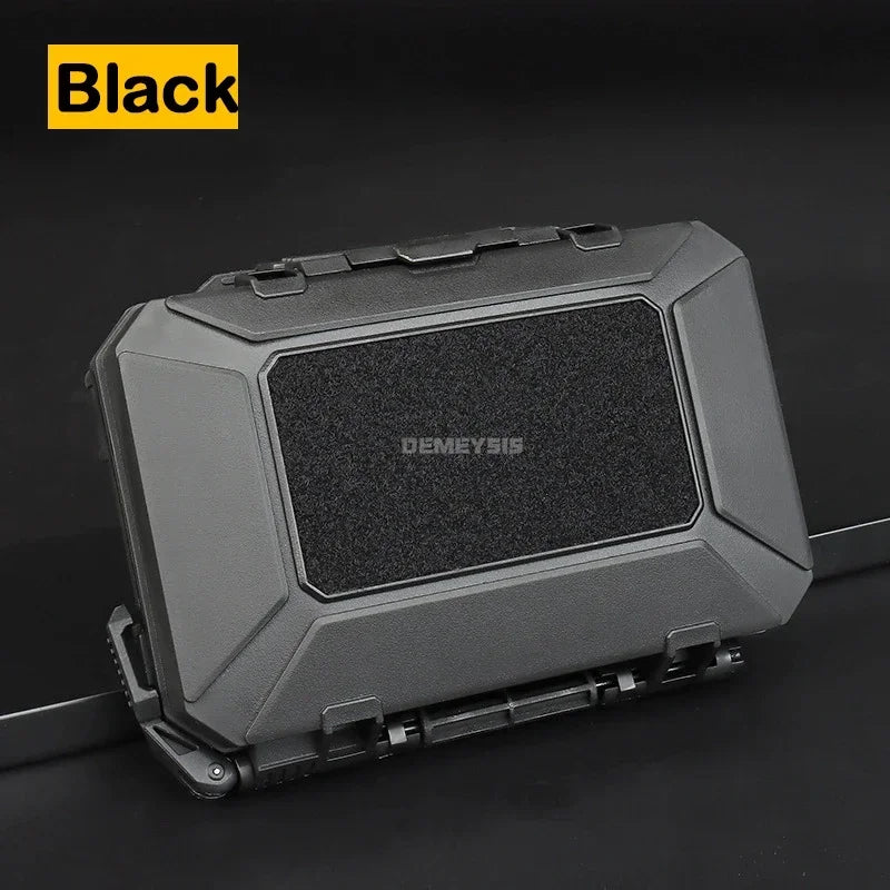 Tactical Equipments Storage Box  Waterproof Outdoor Hunting Gun Accessories Carry Case Lockable Molle Hard Shell Bag