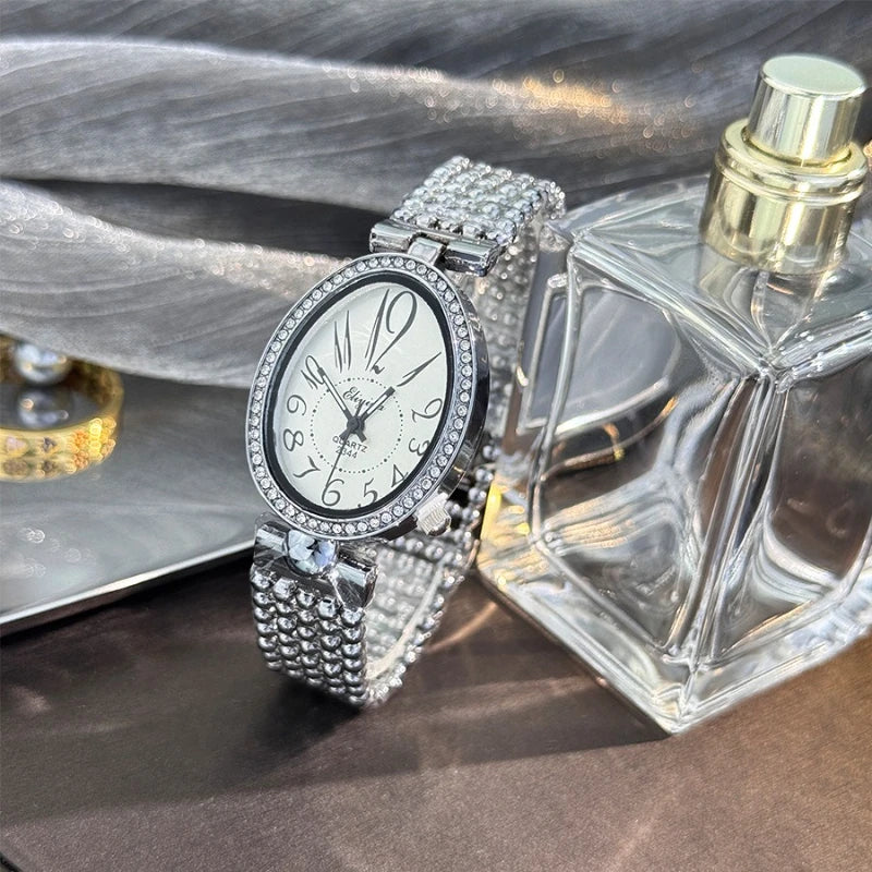 Watches for Women Fashion Stainless Steel Women Quartz Wristwatches Elegant Ladies Retro Steel Strap Watch Reloj