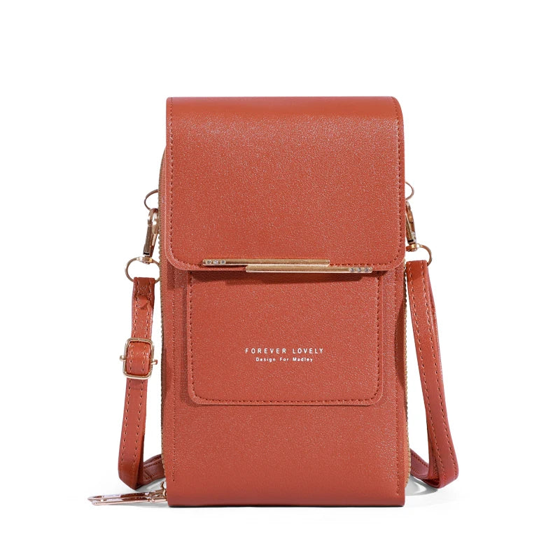Women Bags Soft Leather Wallets Touch Screen Cell Phone Purse Crossbody Shoulder Strap HandbagFor Female Cheap Womens Bags