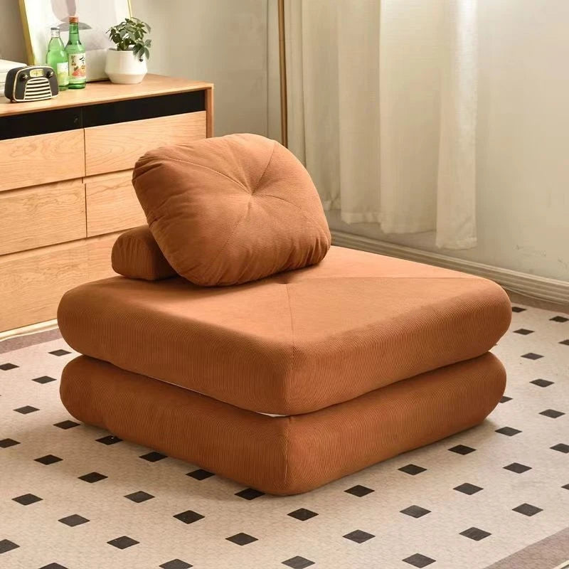 Lazy Sofa Single Person Detachable And Washable Sofa Home Furniture Living Room Sofa Bed Dual-useTatami Tofu Sofa New
