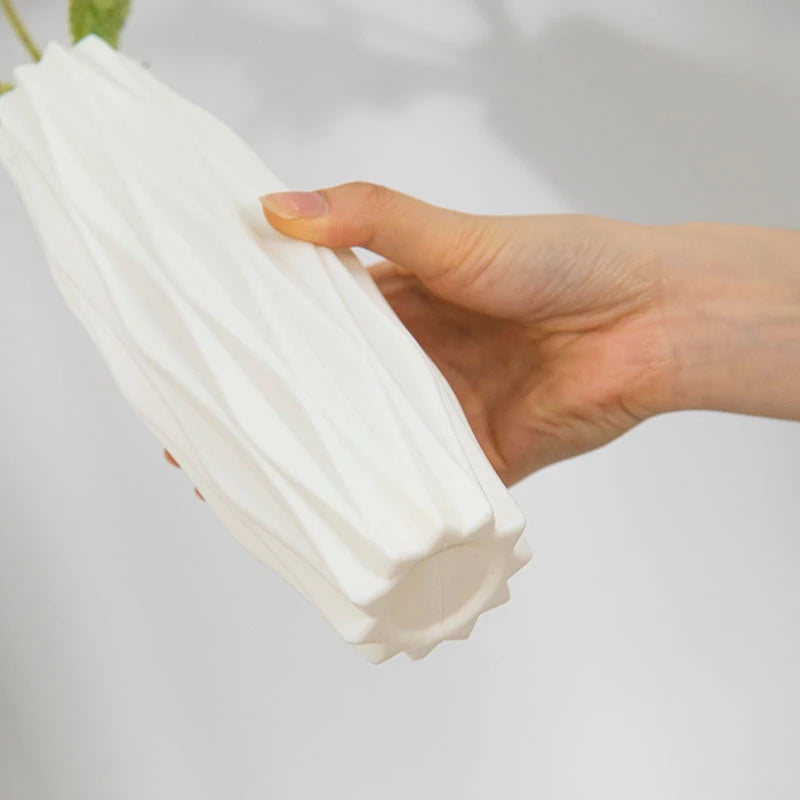 Nordic Irregular Dried Flower Vase Plastic Vases Decorative  Bottle Room Desktop Vases Flower Arrangement Container Ornament