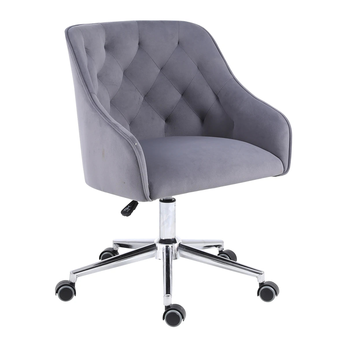 Vanity Chair With Wheels Back Metal Legs Sponge Material Height Adjustable Swivel Bedroom Living Room Make Up Manicure Chair