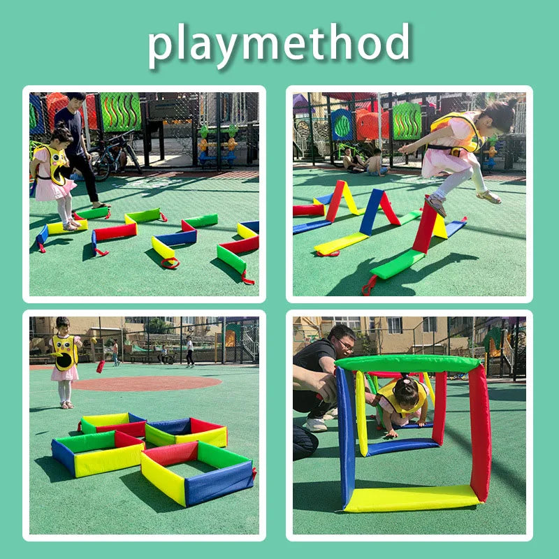 Folding Jumping  Lattice Hole Drill Hole Children's Outdoor Early Education Sports Exercise Props Indoor and Outdoor Fun Games