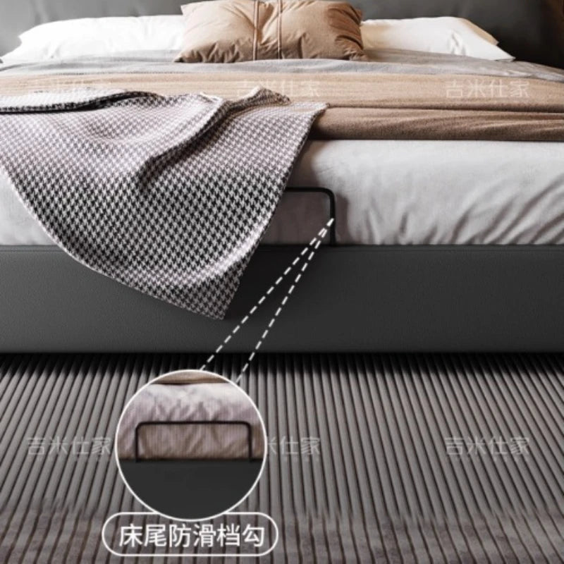 Modern high-end Double bed frame headboard king sizes queen wedding bed Wood luxury king size twin bedroom cama casal furniture