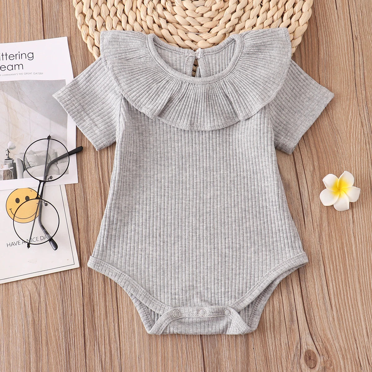 Newborn Baby Girl Romper Bebe Body Suit 0-2Y 2023 Spring Fall Candy Ruffles Infant Clothes Outfits
