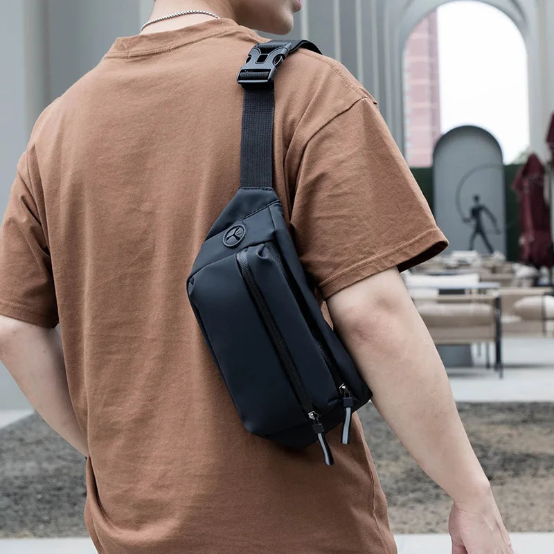 Men Waterproof Belt Bag Fashion Chest Pack Male Waterproof Waist Bag Outdoor Sports Fanny Pack Men's Travel Shoulder Bags