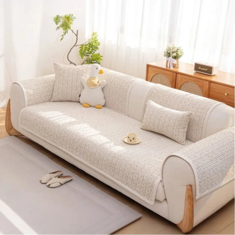 Chenille Sofa Covers for Living Room  Season Universal Sofa Cushion Modern Simple Non-Slip Sofa Mat for Living Home Decor