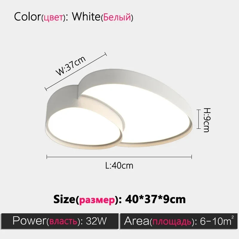 Remote Control Living Room Light Modern Simple LED Ceiling Lamp Lustre Home Creative Indoor Lighting Bedroom Dining Room Fixture