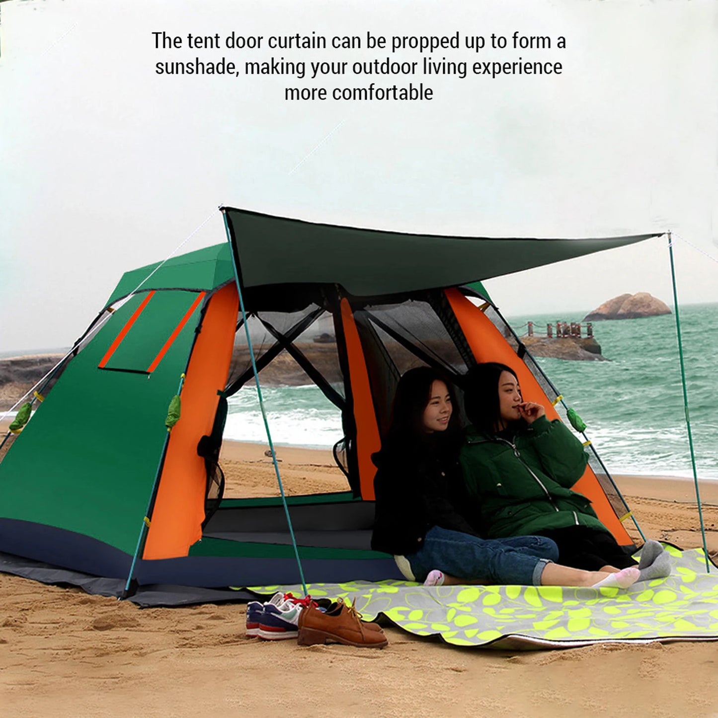 Outdoor Automatic Quick Open Tent Waterproof Camping Tent 3-4 Person Instant Setup Tent 3-4 Person Instant Setup Tent