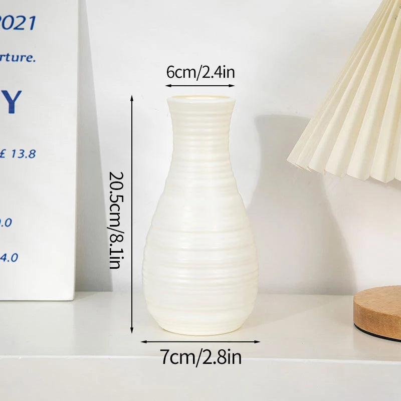 Nordic Irregular Dried Flower Vase Plastic Vases Decorative  Bottle Room Desktop Vases Flower Arrangement Container Ornament