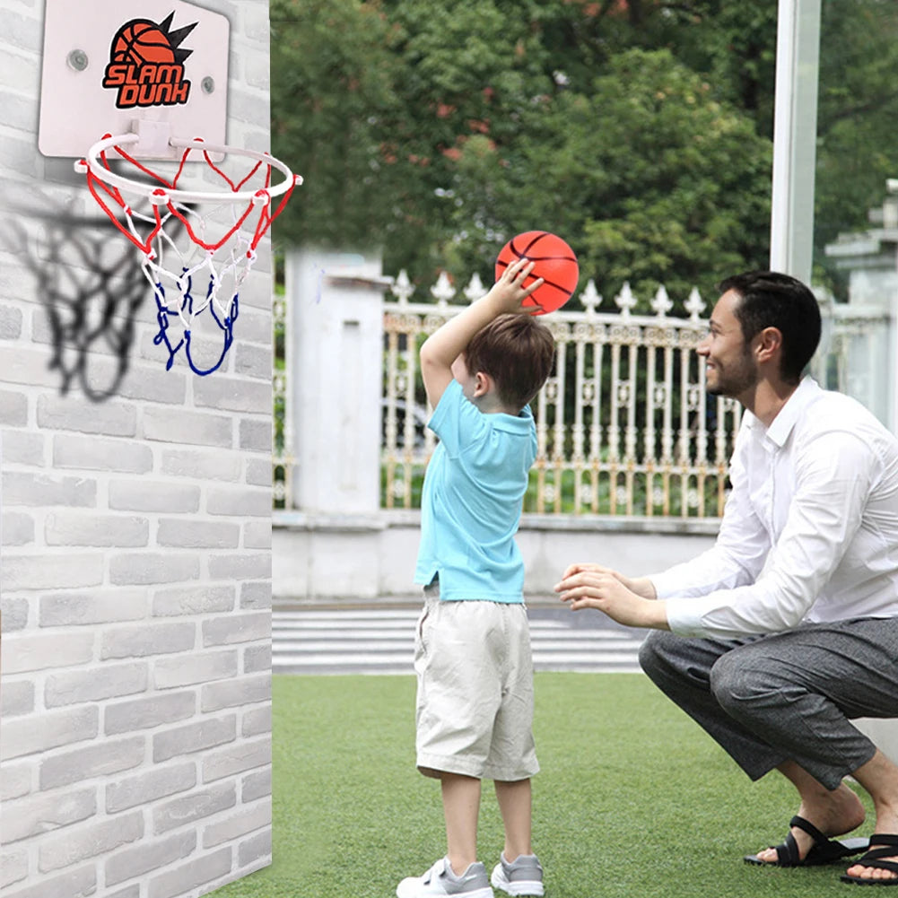 1-5Set Mini Basketball Hoop Set With Ball And Inflatable Kids Funny Game Home Sports Wall Hanging Basket Pump For Indoor Outdoor